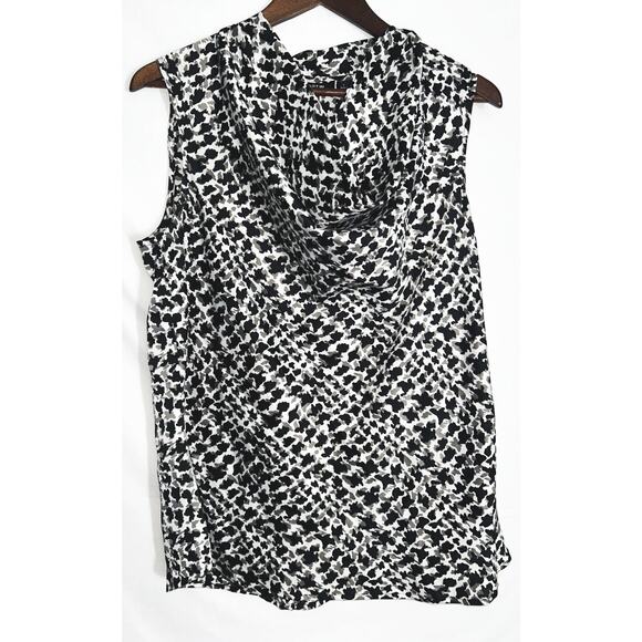 Apt. 9 Women's Large Black White & Gray Sleeveless Cowl Neck Top - Picture 1 of 4